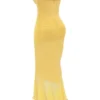 Gabbi Apricot Rüschen-Abendkleid
