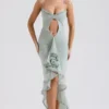 Gabriella Pistachio Rüschen-Abendkleid Gabriella Pistachio Rüschen-Abendkleid