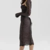 Gaia Schwarzes Spitzen-Korsetts-Midi-Kleid Gaia Schwarzes Spitzen-Korsetts-Midi-Kleid
