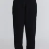 Geena Schwarze Bouclé-Strickhose aus Wolle Geena Schwarze Bouclé-Strickhose aus Wolle