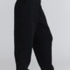 Geena Schwarze Bouclé-Strickhose aus Wolle Geena Schwarze Bouclé-Strickhose aus Wolle
