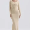 Gene Beige Weicher, flauschiger Strickjacken Gene Beige Weicher, flauschiger Strickjacken
