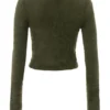Gene Khaki Weicher, flauschige Strickjacke Gene Khaki Weicher, flauschige Strickjacke