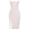 Georgia Midi-Kleid aus Kristallsatin und Spitze Georgia Midi-Kleid aus Kristallsatin und Spitze