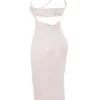 Georgia Midi-Kleid aus Kristallsatin und Spitze Georgia Midi-Kleid aus Kristallsatin und Spitze