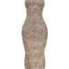Giada – Roségoldes, besticktes Pailletten-Abendkleid Giada – Roségoldes, besticktes Pailletten-Abendkleid