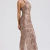 Giada – Roségoldes, besticktes Pailletten-Abendkleid Giada – Roségoldes, besticktes Pailletten-Abendkleid