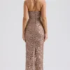 Giada – Roségoldes, besticktes Pailletten-Abendkleid Giada – Roségoldes, besticktes Pailletten-Abendkleid