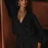 Gianna Schwarzes, handbesticktes Georgette-Minikleid – Limited Edition Gianna Schwarzes, handbesticktes Georgette-Minikleid – Limited Edition