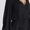 Gianna Schwarzes, handbesticktes Georgette-Minikleid – Limited Edition Gianna Schwarzes, handbesticktes Georgette-Minikleid – Limited Edition