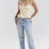 Gigou Royal Rose Print Peplum Baumwoll-Korsett Gigou Royal Rose Print Peplum Baumwoll-Korsett