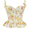Gigou Royal Rose Print Peplum Baumwoll-Korsett Gigou Royal Rose Print Peplum Baumwoll-Korsett