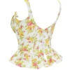 Gigou Royal Rose Print Peplum Baumwoll-Korsett Gigou Royal Rose Print Peplum Baumwoll-Korsett