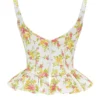 Gigou Royal Rose Print Peplum Baumwoll-Korsett Gigou Royal Rose Print Peplum Baumwoll-Korsett