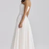Gina – Weißes, trägerloses Maxikleid aus Baumwolle Gina – Weißes, trägerloses Maxikleid aus Baumwolle