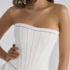 Gina – Weißes, trägerloses Maxikleid aus Baumwolle Gina – Weißes, trägerloses Maxikleid aus Baumwolle
