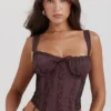 Gini Rich Brown Korsett mit Spitzenrücken Gini Rich Brown Korsett mit Spitzenrücken