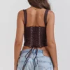 Gini Rich Brown Korsett mit Spitzenrücken Gini Rich Brown Korsett mit Spitzenrücken