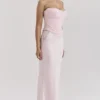 Giuliana Ballerina Maxirock aus rosa Satin Giuliana Ballerina Maxirock aus rosa Satin