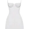 Grace Ivory Mini-Kleid mit Kristallverzierung Grace Ivory Mini-Kleid mit Kristallverzierung