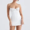 Grace Ivory Mini-Kleid mit Kristallverzierung Grace Ivory Mini-Kleid mit Kristallverzierung