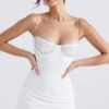 Grace Ivory Mini-Kleid mit Kristallverzierung Grace Ivory Mini-Kleid mit Kristallverzierung