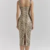 Gracie Midi-Kleid aus veganem Leder mit Schlangenhaut-Print Gracie Midi-Kleid aus veganem Leder mit Schlangenhaut-Print