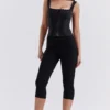 Halima Schwarze Capri-Hose Halima Schwarze Capri-Hose