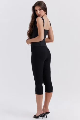 Halima Schwarze Capri-Hose Halima Schwarze Capri-Hose