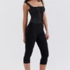 Halima Schwarze Capri-Hose Halima Schwarze Capri-Hose