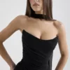 Hallie Schwarzes trägerloses Korsett mit Schal Hallie Schwarzes trägerloses Korsett mit Schal