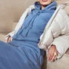 Halo Azure Oversize-Hoodie mit Baumwollfleece-Rückseite
