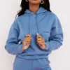 Halo Azure Oversize-Hoodie mit Baumwollfleece-Rückseite