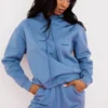 Halo Azure Oversize-Hoodie mit Baumwollfleece-Rückseite