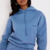 Halo Azure Oversize-Hoodie mit Baumwollfleece-Rückseite