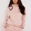 Halo Blush Oversize-Hoodie aus Baumwollfleece