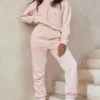 Halo Blush Oversize-Hoodie aus Baumwollfleece