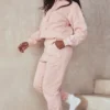 Halo Blush Oversize-Hoodie aus Baumwollfleece
