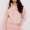 Halo Blush Oversize-Hoodie aus Baumwollfleece