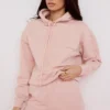 Halo Blush Oversize-Hoodie aus Baumwollfleece
