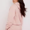 Halo Blush Oversize-Hoodie aus Baumwollfleece