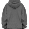 Halo Dunkelgrauer Oversize-Hoodie aus Baumwollfleece