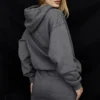 Halo Dunkelgrauer Oversize-Hoodie aus Baumwollfleece