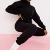 Halo Ink Oversized-Hoodie aus Baumwolljersey mit Fleece-Rückseite