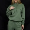 Halo Moss Oversize-Hoodie mit Baumwollfleece-Rückseite