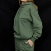 Halo Moss Oversize-Hoodie mit Baumwollfleece-Rückseite