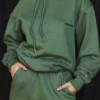 Halo Moss Oversize-Hoodie mit Baumwollfleece-Rückseite