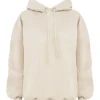 Halo Oatmeal Oversize-Hoodie aus Baumwollfleece