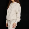 Halo Oatmeal Oversize-Hoodie aus Baumwollfleece