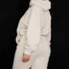 Halo Oatmeal Oversize-Hoodie aus Baumwollfleece